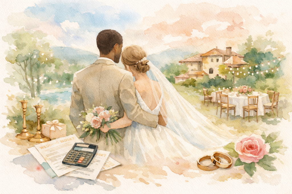 La sérénité d’un couple qui choisit son mariage avec intention, loin de la comparaison et des diktats extérieurs.